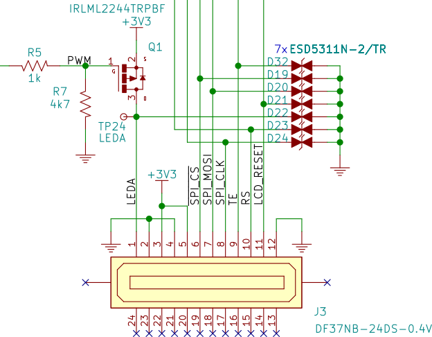 SPI LCD Schematics